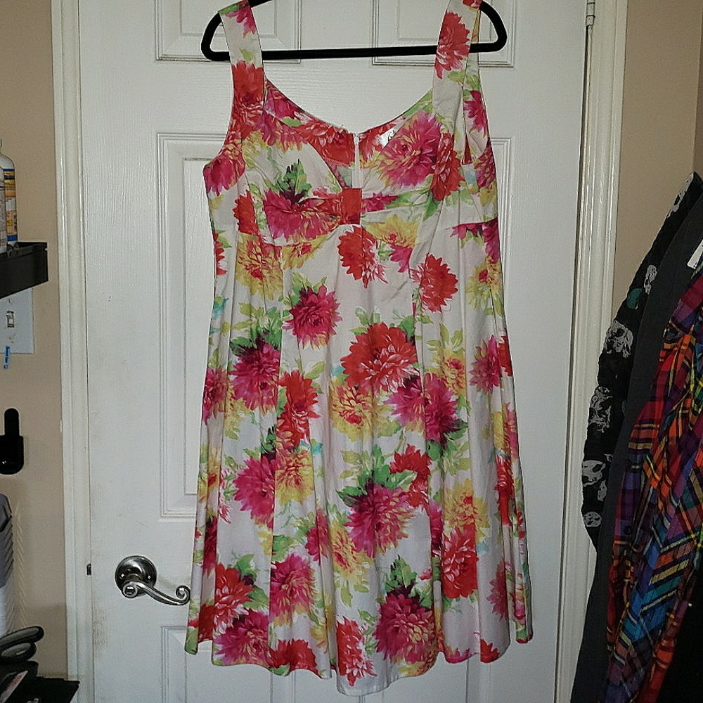 Flower Print A line dress